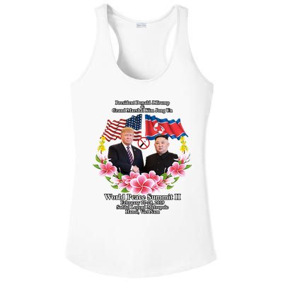 President Donald J Trump Grand Marshal Kim Jong Un World Peace Summit Ii Ladies PosiCharge Competitor Racerback Tank