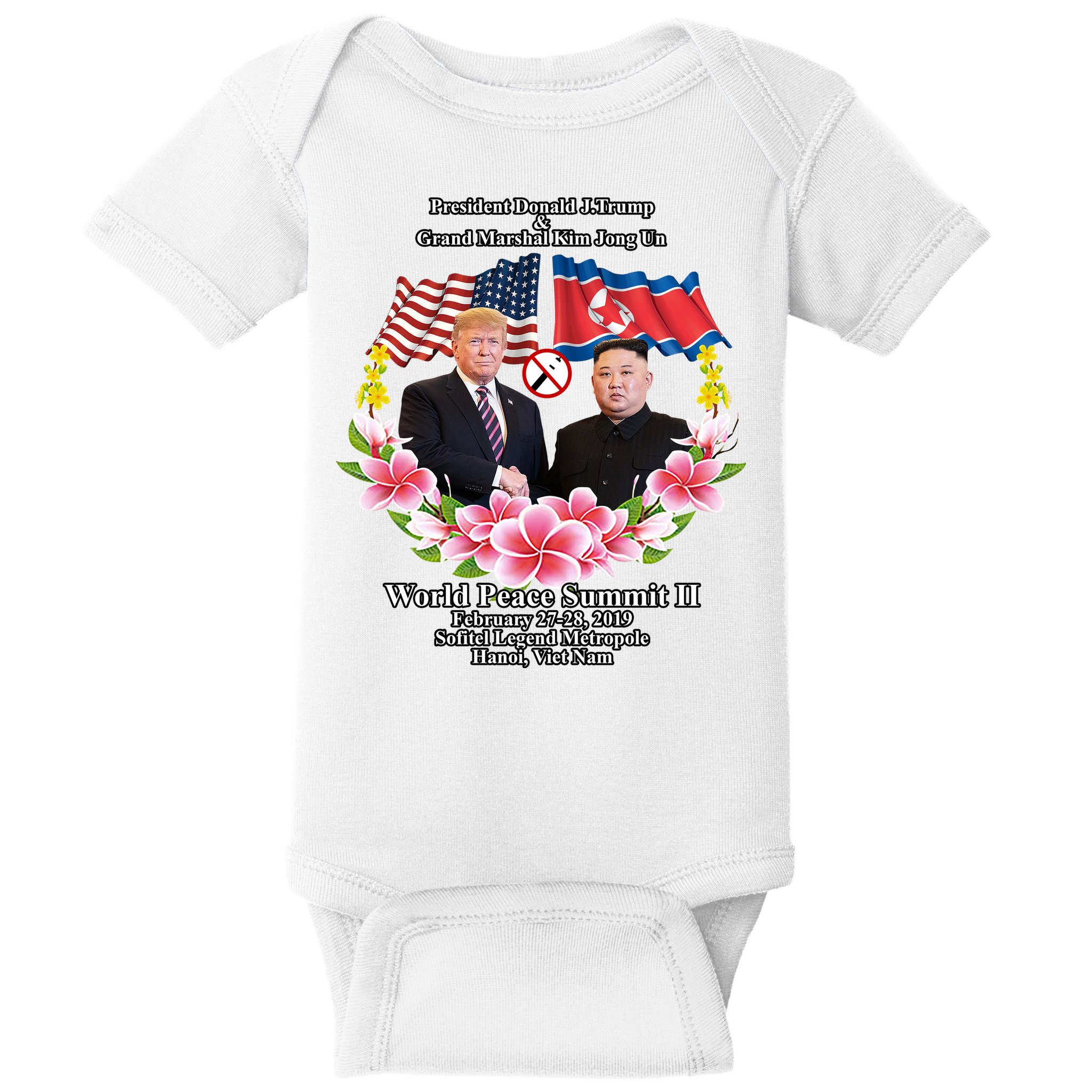President Donald J Trump Grand Marshal Kim Jong Un World Peace Summit Ii Baby Bodysuit