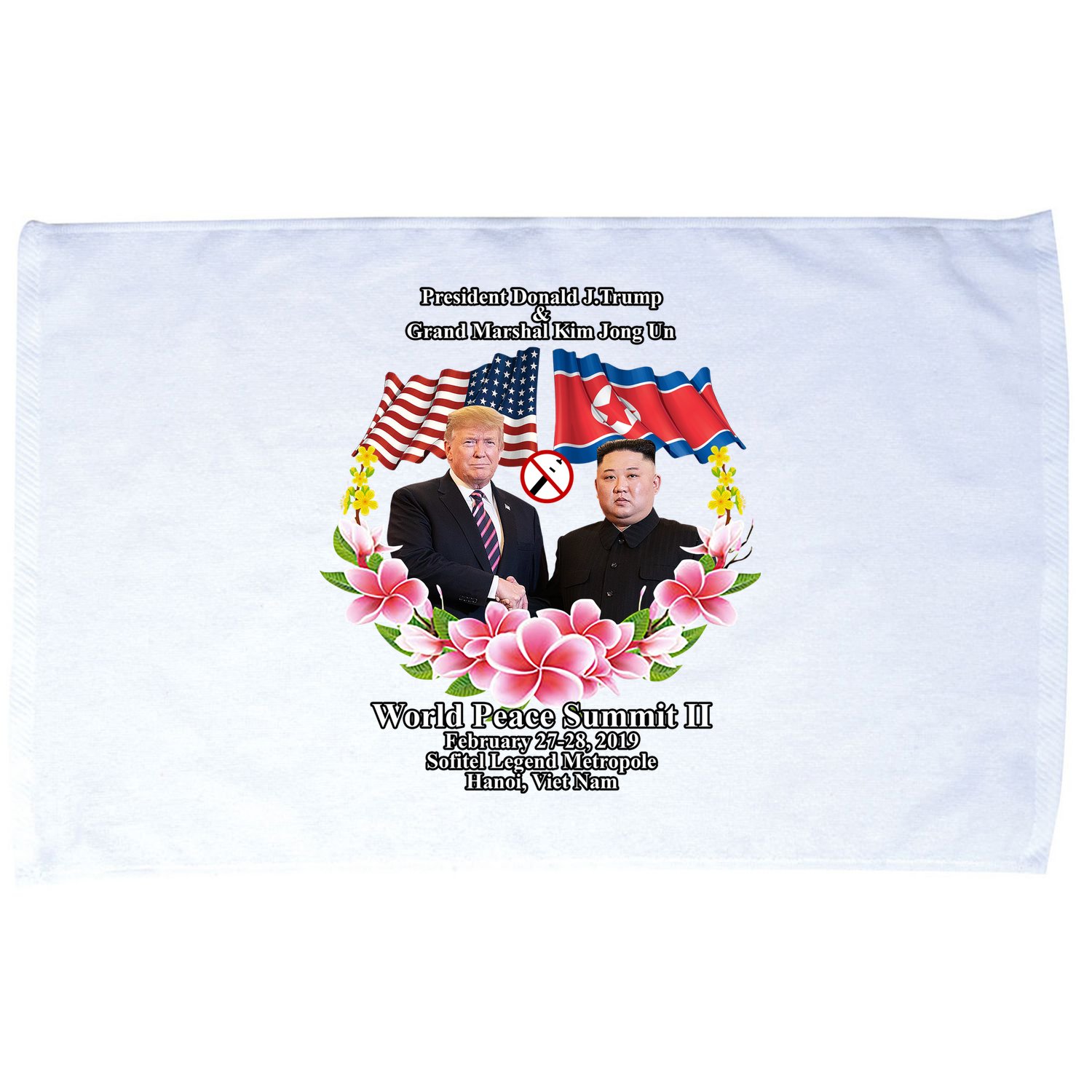 President Donald J Trump Grand Marshal Kim Jong Un World Peace Summit Ii Microfiber Hand Towel