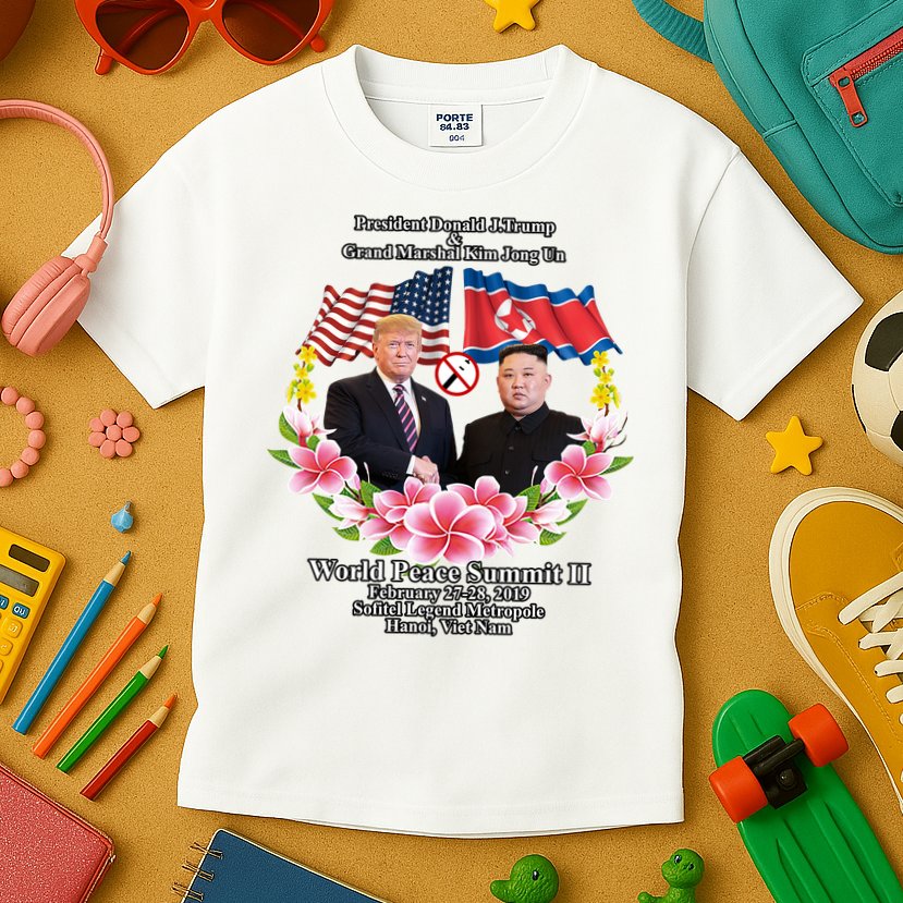 President Donald J Trump Grand Marshal Kim Jong Un World Peace Summit Ii Kids T-Shirt