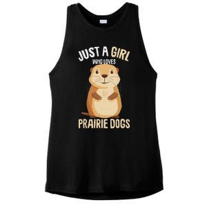 Prairie Dog Just A Girl Who Loves Prairie Dogs Ladies PosiCharge Tri-Blend Wicking Tank