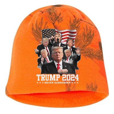 President Donald J Trump 2024 Never Surrender Kati - Camo Knit Beanie