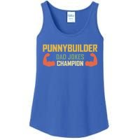 Punnybuilder Dad Jokes Champion Vintage Bodybuilder Pun Gift Ladies Essential Tank