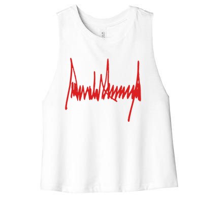 President Donald J Trump Signature Gift Women's Racerback Cropped Tank