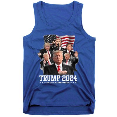 President Donald J Trump 2024 Never Surrender Tank Top