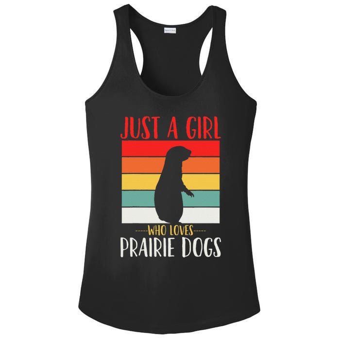 Prairie Dog Just a Who Loves Prairie Dogs Retro Ladies PosiCharge Competitor Racerback Tank