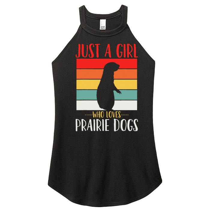 Prairie Dog Just a Who Loves Prairie Dogs Retro Women's Perfect Tri Rocker Tank