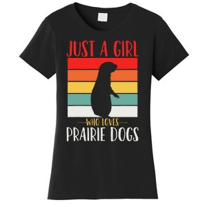 Prairie Dog Just a Who Loves Prairie Dogs Retro Women's T-Shirt