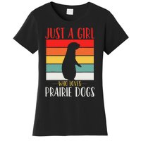 Prairie Dog Just a Who Loves Prairie Dogs Retro Women's T-Shirt