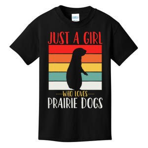 Prairie Dog Just a Who Loves Prairie Dogs Retro Kids T-Shirt