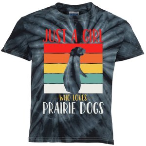 Prairie Dog Just a Who Loves Prairie Dogs Retro Kids Tie-Dye T-Shirt