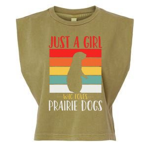 Prairie Dog Just a Who Loves Prairie Dogs Retro Garment-Dyed Women's Muscle Tee