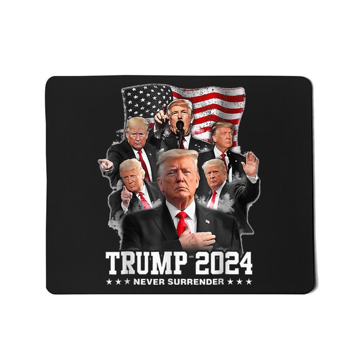 President Donald J Trump 2024 Never Surrender Mousepad