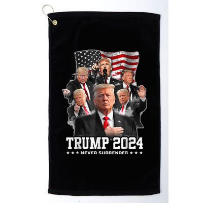 President Donald J Trump 2024 Never Surrender Platinum Collection Golf Towel