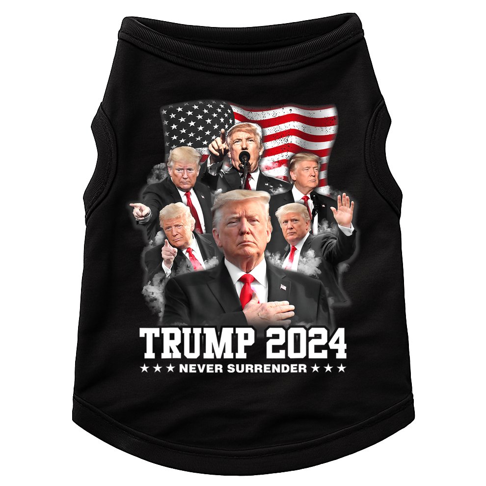 President Donald J Trump 2024 Never Surrender Doggie Tank