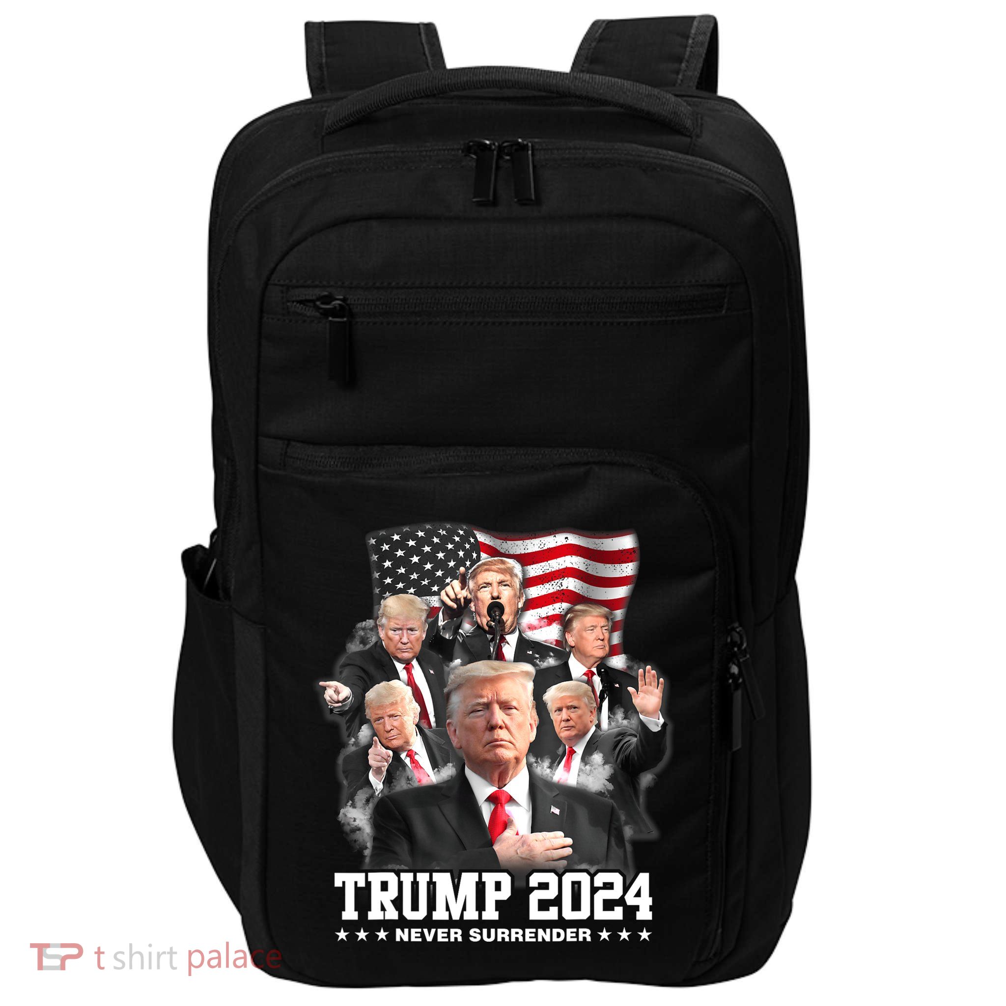 President Donald J Trump 2024 Never Surrender Impact Tech Backpack