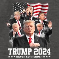 President Donald J Trump 2024 Never Surrender Vector Backpack