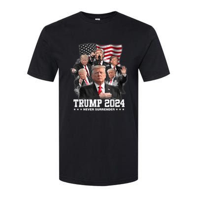 President Donald J Trump 2024 Never Surrender Softstyle CVC T-Shirt