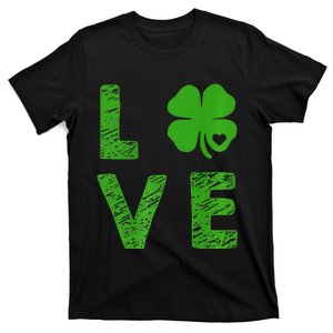 Patrick Day. LOVE Clover Shamrock Saint Patrick's Day T-Shirt