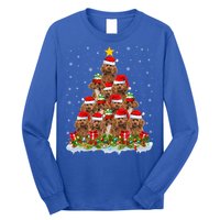 Poodle Dog Lover Xmas Tree Santa Christmas Poodle Gift Long Sleeve Shirt