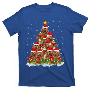 Poodle Dog Lover Xmas Tree Santa Christmas Poodle Gift T-Shirt