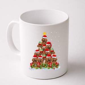 Poodle Dog Lover Xmas Tree Santa Christmas Poodle Gift Coffee Mug