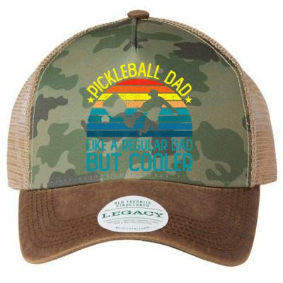 Pickleball Dad Like A Regular Dad But Cooler Legacy Tie Dye Trucker Hat