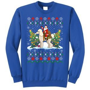 Poodle Dog Lover Xmas Ugly Santa Riding Poodle Christmas Gift Sweatshirt