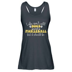 Pickleball Dog Life Isnt All Dogs And Pickleball Player Best Gift Ladies Essential Flowy Tank