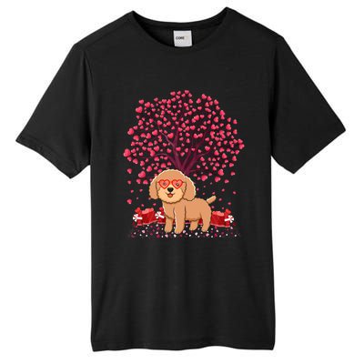 Poodle Dog Lover Heart Tree Poodle Valentine's Day Gift Tall Fusion ChromaSoft Performance T-Shirt