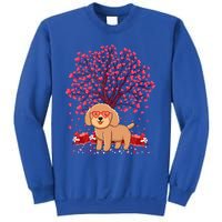 Poodle Dog Lover Heart Tree Poodle Valentine's Day Gift Sweatshirt