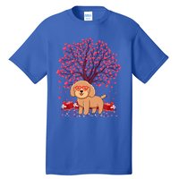 Poodle Dog Lover Heart Tree Poodle Valentine's Day Gift Tall T-Shirt