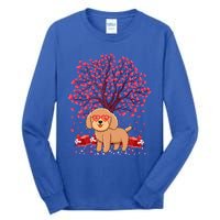 Poodle Dog Lover Heart Tree Poodle Valentine's Day Gift Tall Long Sleeve T-Shirt