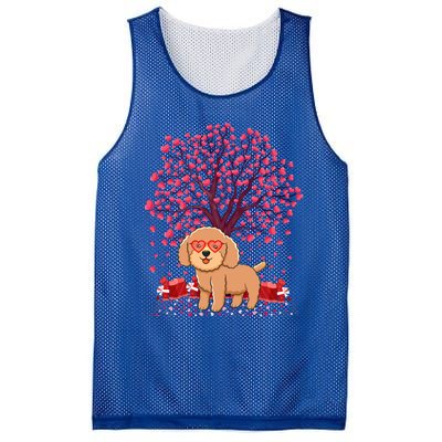 Poodle Dog Lover Heart Tree Poodle Valentine's Day Gift Mesh Reversible Basketball Jersey Tank