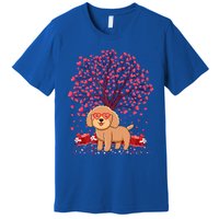 Poodle Dog Lover Heart Tree Poodle Valentine's Day Gift Premium T-Shirt