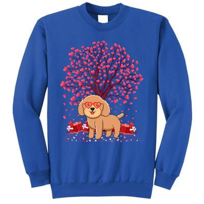 Poodle Dog Lover Heart Tree Poodle Valentine's Day Gift Tall Sweatshirt