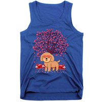 Poodle Dog Lover Heart Tree Poodle Valentine's Day Gift Tank Top