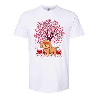 Poodle Dog Lover Heart Tree Poodle Valentine's Day Gift Softstyle CVC T-Shirt