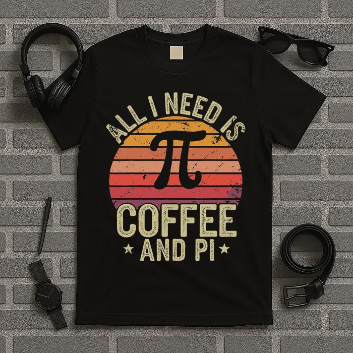 Pi Day Live All Need Is Coffee And Pi Math 14 March Nerd T-Shirt