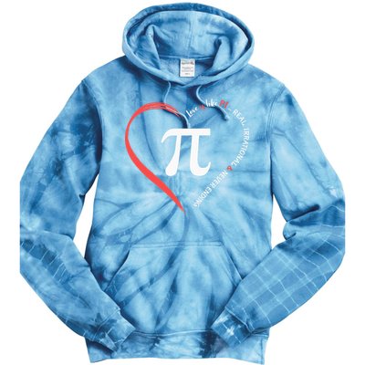 Pi Day Love Is Like Pi Valentines Math Teacher Tie Dye Hoodie