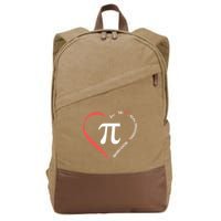 Pi Day Love Is Like Pi Valentines Math Teacher Cotton Canvas Backpack