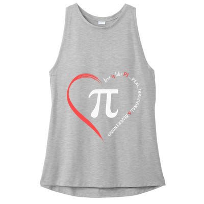 Pi Day Love Is Like Pi Valentines Math Teacher Ladies PosiCharge Tri-Blend Wicking Tank