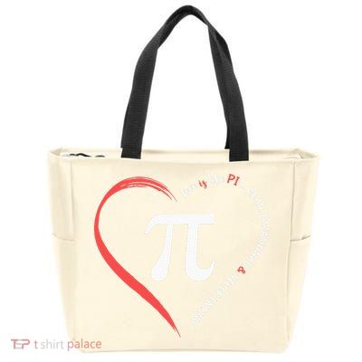 Pi Day Love Is Like Pi Valentines Math Teacher Zip Tote Bag
