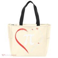 Pi Day Love Is Like Pi Valentines Math Teacher Zip Tote Bag