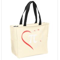 Pi Day Love Is Like Pi Valentines Math Teacher Zip Tote Bag