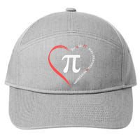 Pi Day Love Is Like Pi Valentines Math Teacher 7-Panel Snapback Hat