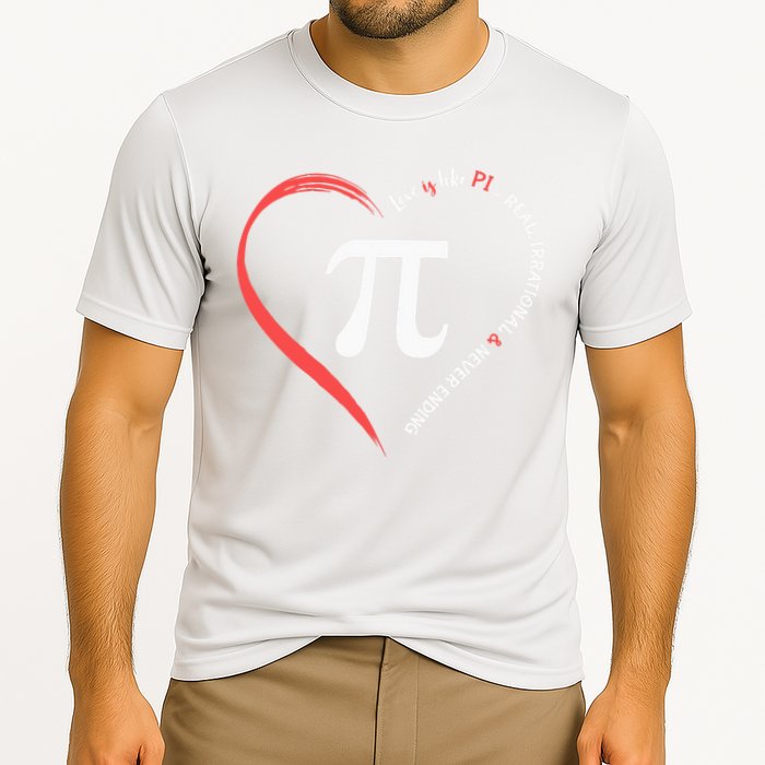 Pi Day Love Is Like Pi Valentines Math Teacher Performance Shirt