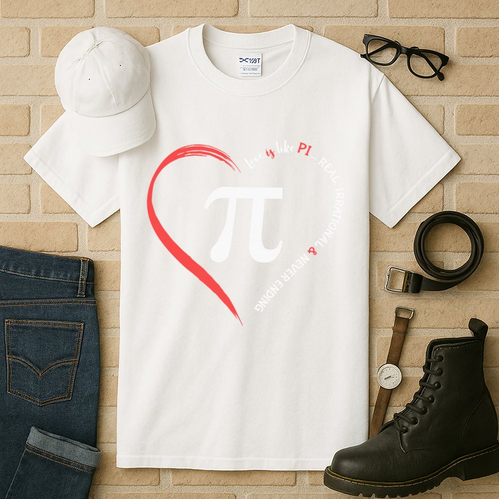 Pi Day Love Is Like Pi Valentines Math Teacher Tall T-Shirt