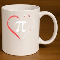 Pi Day Love Is Like Pi Valentines Math Teacher 11oz C Handle Ceramic Mug