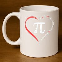 Pi Day Love Is Like Pi Valentines Math Teacher 11oz C Handle Ceramic Mug
